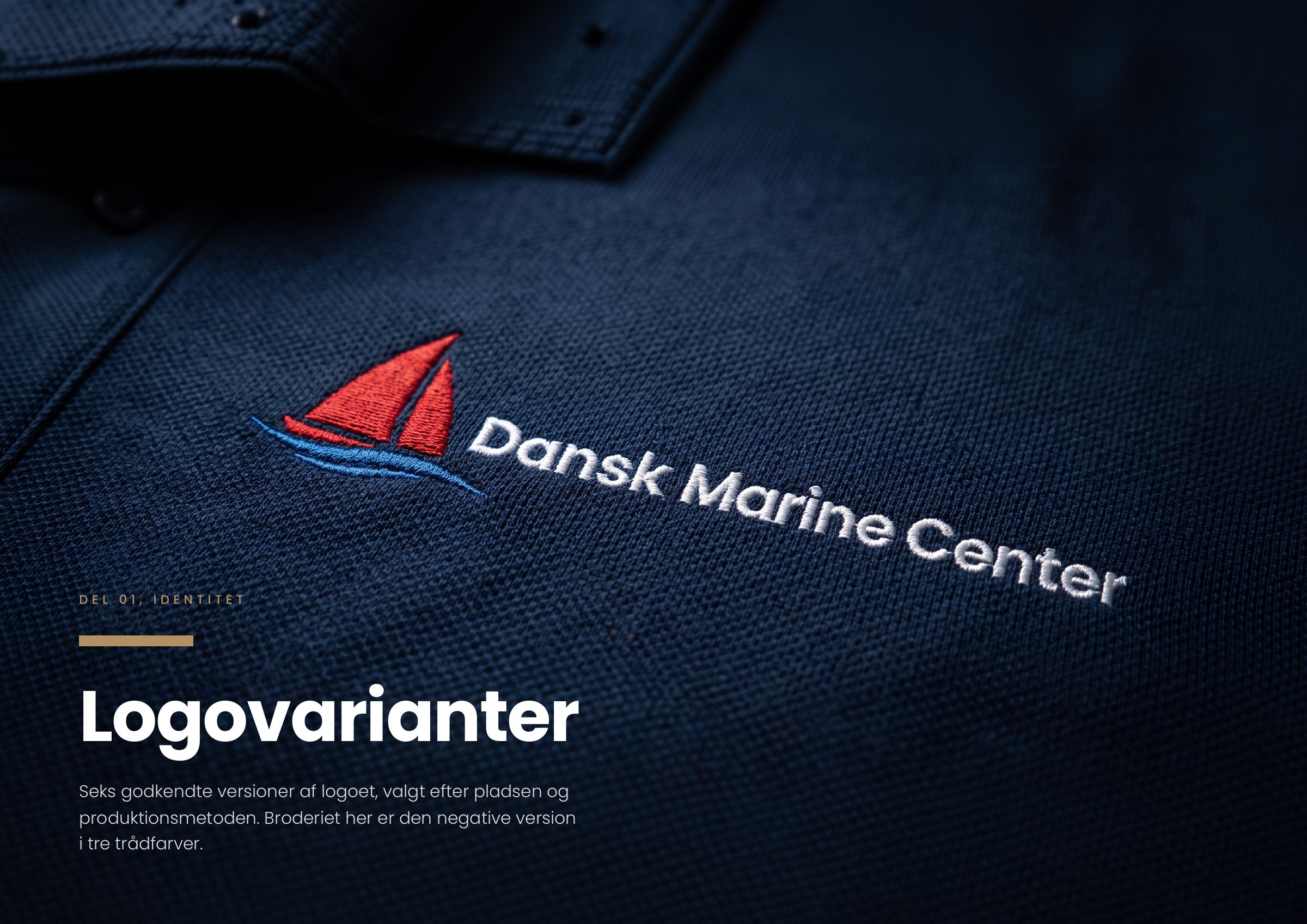 Dansk Marine Center logo broderet på polo