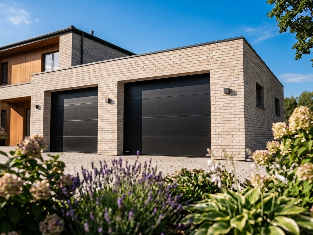 Dobbelt sort garageport