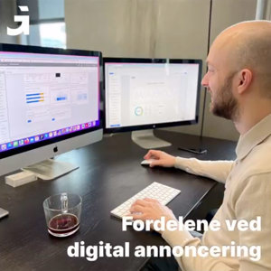 Opslag fra instagram der omhandler Digital annoncering